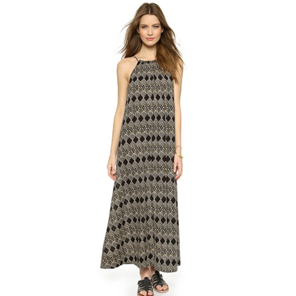 Madewell Aruba Cover-up Maxi Dress Woodcut Diamond